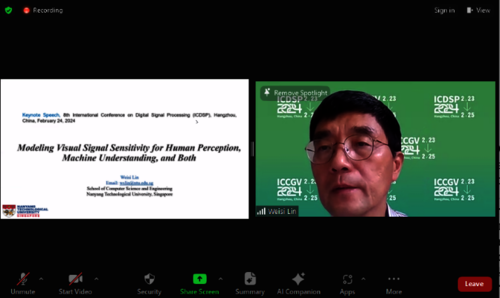 南洋理工大学林维斯教授作大会报告